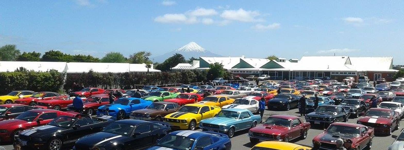 Mustang car rally at Egmont Racing Club Hawera